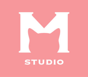 Cat Museum Istanbul Studio Logo featuring an 'M' design that resembles a cat's head